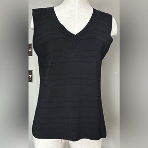 Cable & Gauge Black V-Neck Tank Top